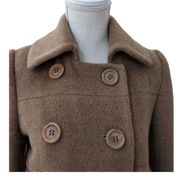 MACHKA Armada Camel Brown Double Breasted Wool & Mohair Blend Coat Size 38 - Picture 7 of 16